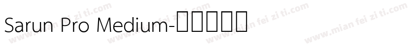 Sarun Pro Medium字体转换